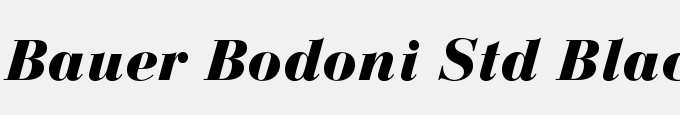 Bauer Bodoni Std Black Italic