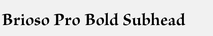 Brioso Pro Bold Subhead