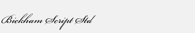 Bickham Script Std