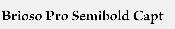 Brioso Pro Semibold Caption