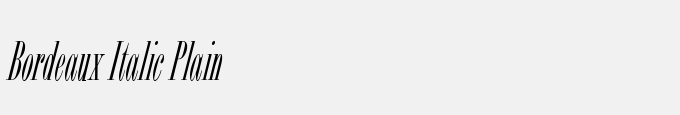 Bordeaux Italic Plain