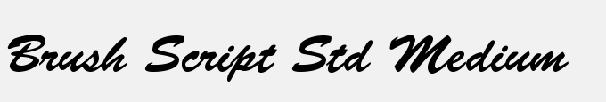 Brush Script Std Medium