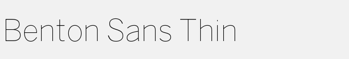 Benton Sans Thin