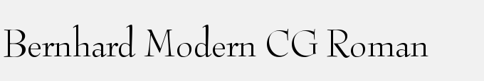 Bernhard Modern CG Roman