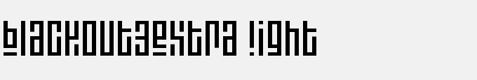 Blackout3 Extra Light