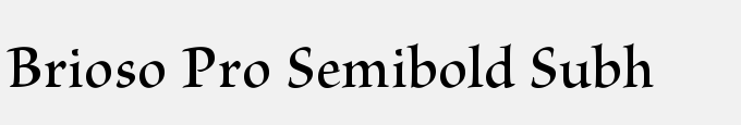 Brioso Pro Semibold Subhead