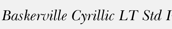 Baskerville Cyrillic LT Std Inclined