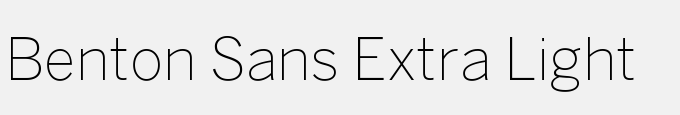 Benton Sans Extra Light