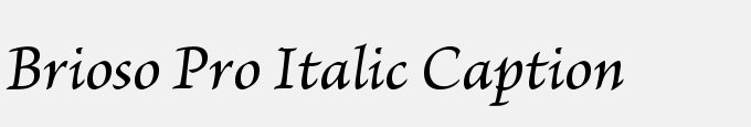 Brioso Pro Italic Caption