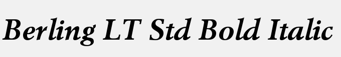 Berling LT Std Bold Italic