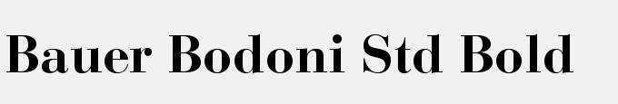 Bauer Bodoni Std Bold