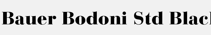 Bauer Bodoni Std Black