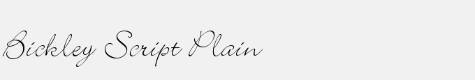 Bickley Script Plain