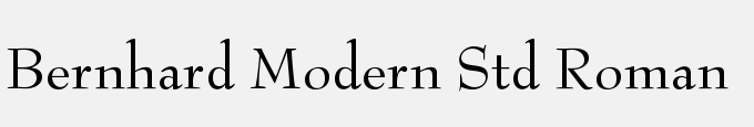 Bernhard Modern Std Roman