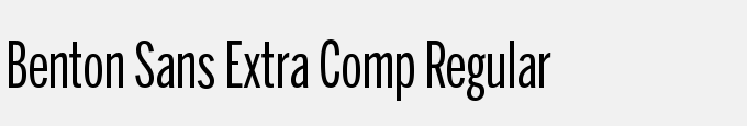 Benton Sans Extra Comp Regular