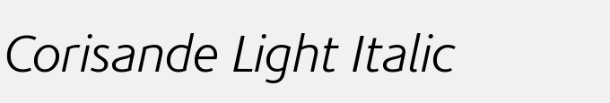 Corisande Light Italic