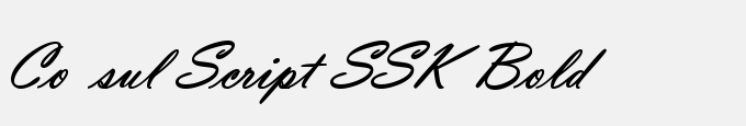 Consul Script SSK Bold