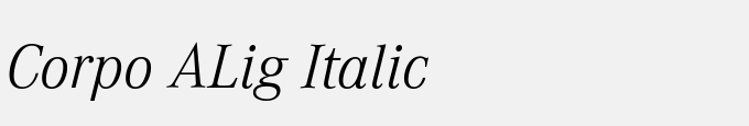 Corpo ALig Italic