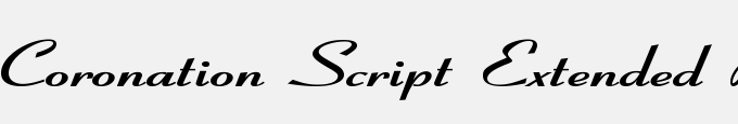 Coronation Script Extended Bold