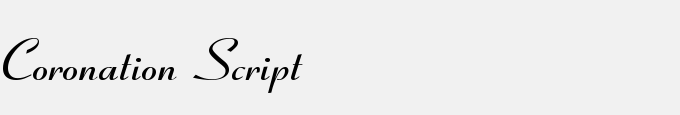 Coronation Script