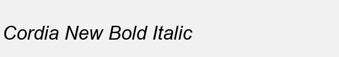 Cordia New Bold Italic