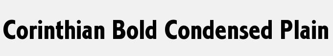 Corinthian Bold Condensed Plain