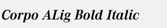 Corpo ALig Bold Italic