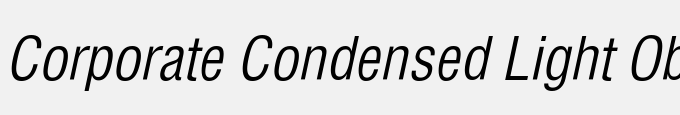 Corporate Condensed Light Oblique