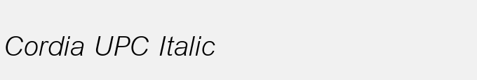 Cordia UPC Italic