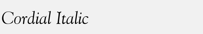 Cordial Italic