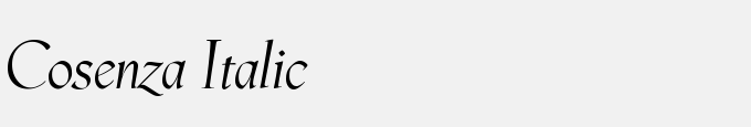 Cosenza Italic