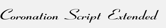 Coronation Script Extended