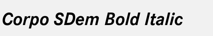 Corpo SDem Bold Italic