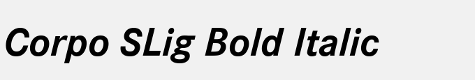 Corpo SLig Bold Italic
