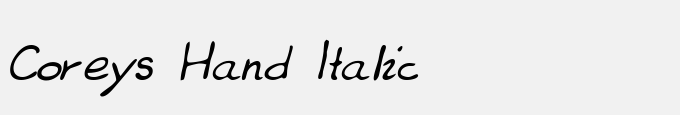 Coreys Hand Italic