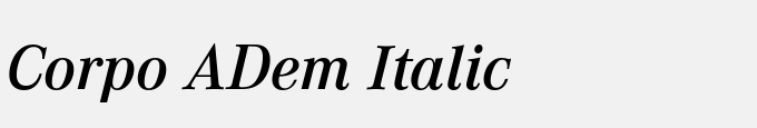 Corpo ADem Italic