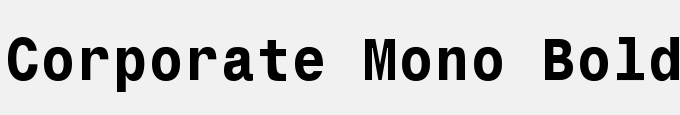 Corporate Mono Bold