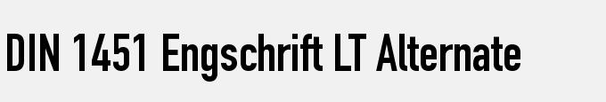 DIN 1451 Engschrift LT Alternate