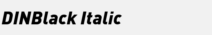 DIN-Black Italic