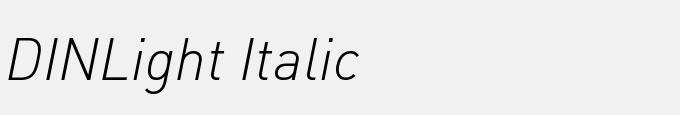 DIN-Light Italic