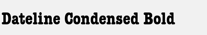 Dateline Condensed Bold