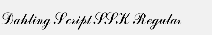 Dahling Script SSK Regular
