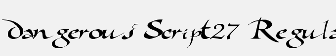 Dangerous Script27 Regular
