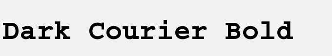 Dark Courier Bold