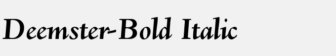 Deemster-Bold Italic