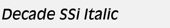 Decade SSi Italic