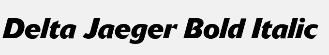 Delta Jaeger Bold Italic
