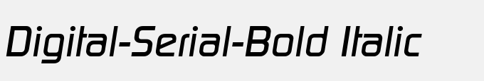 Digital-Serial-Bold Italic