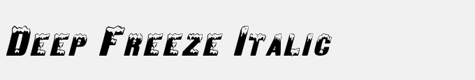 Deep Freeze Italic