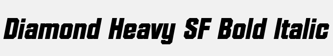 Diamond Heavy SF Bold Italic